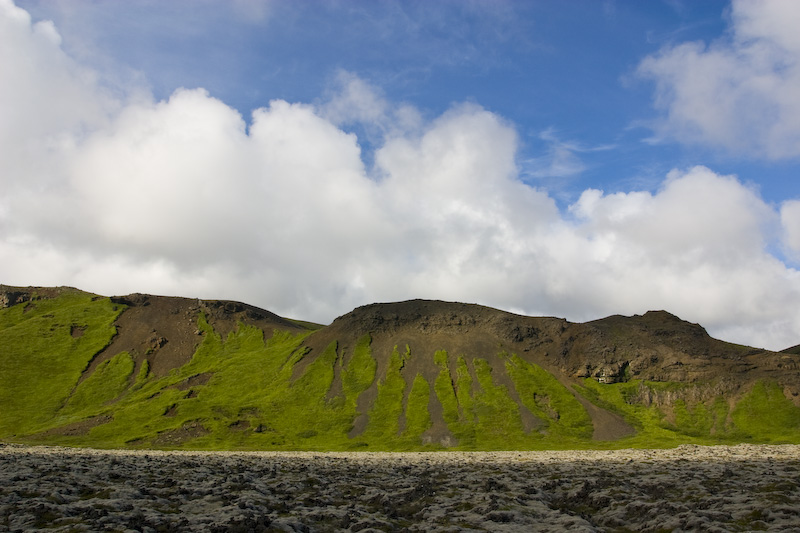 Sunlight On Mountainside